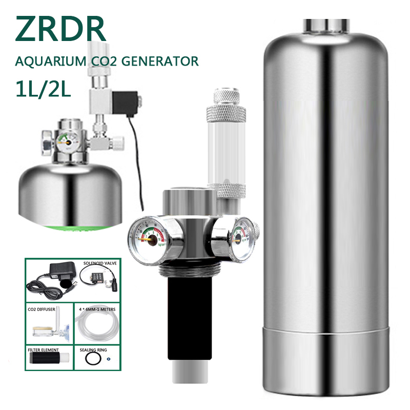 Planted Aquarium Co2 - ZRDR Aquarium CO2-generator Dubbele manometer Bellenmeter