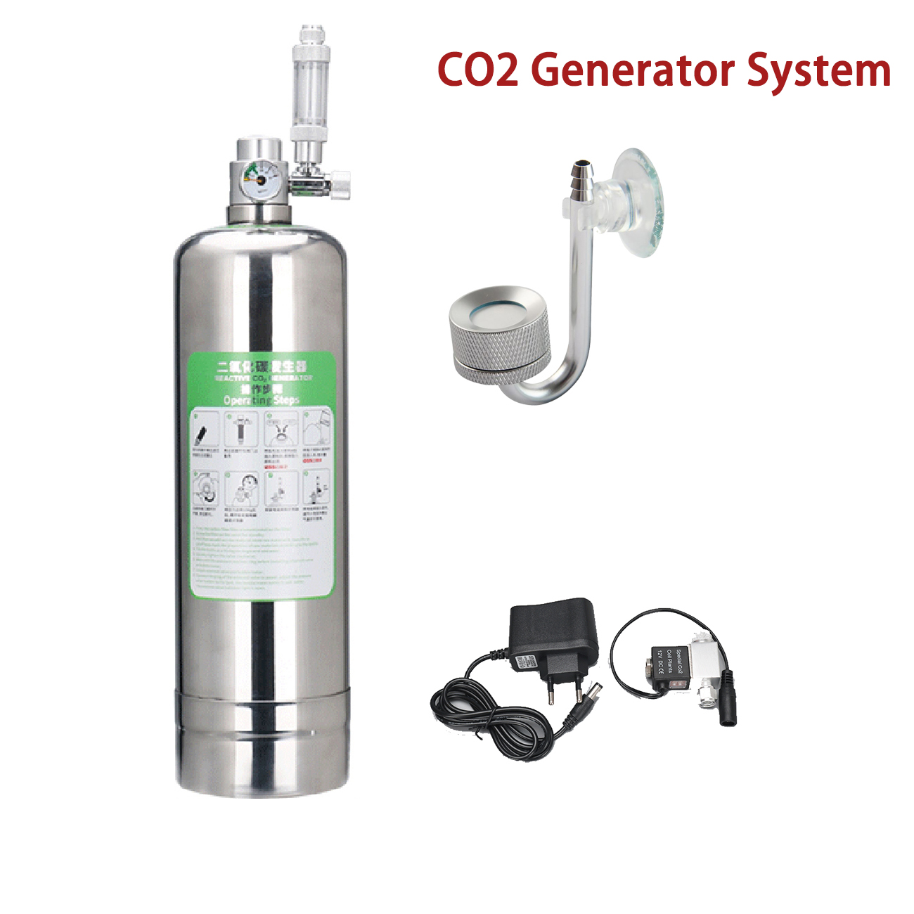 Planted Aquarium Co2 System - Aquarium CO2 Generator systeem Kit RVS