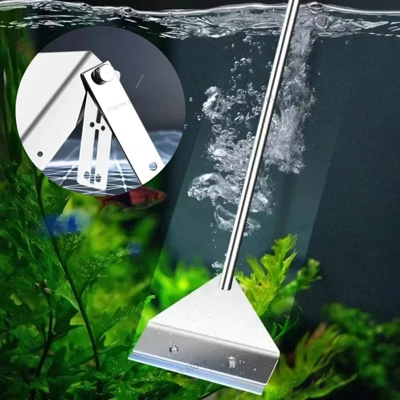 Planted Aquarium Tools - Aquariumreinigingsgereedschap Plat zandalgen verwijderen Tweeërlei gebruik