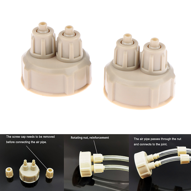 Planted Aquarium Co2 System - 2 stuks ABS Aquarium CO2-systeem Buisventiel