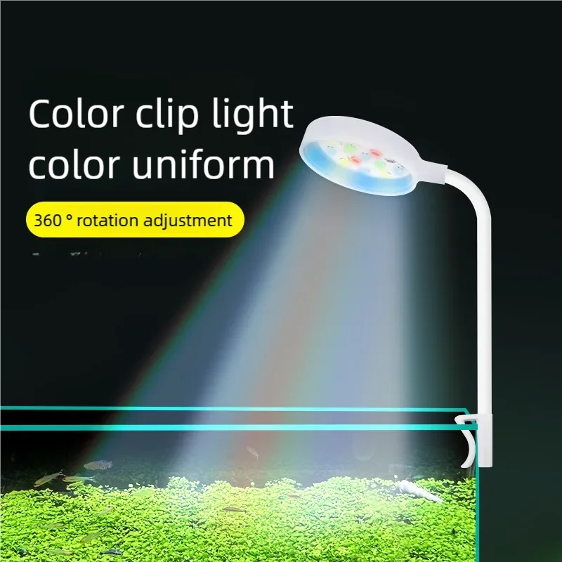 Aquarium Planted Tank Light - 3W LED Clip-On Aquariumlamp Vol Spectrum