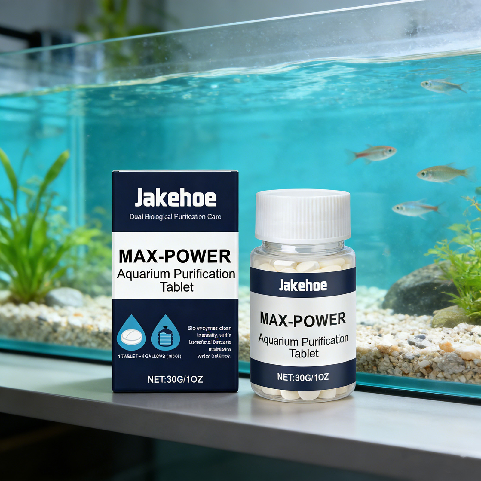 Planted Aquarium Cloudy Water - Algenverwijderingstabletten voor aquariums, helder wazig groen