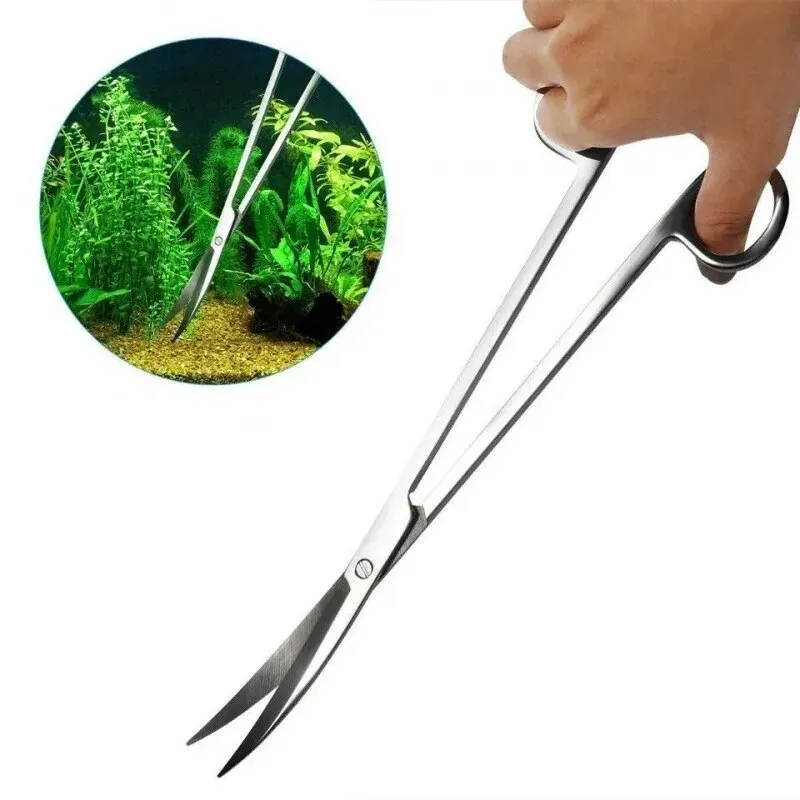Planted Aquarium Tools - Aquariumschaar, extra lang roestvrijstalen reinigingsgereedschap, aquascape-gereedschap