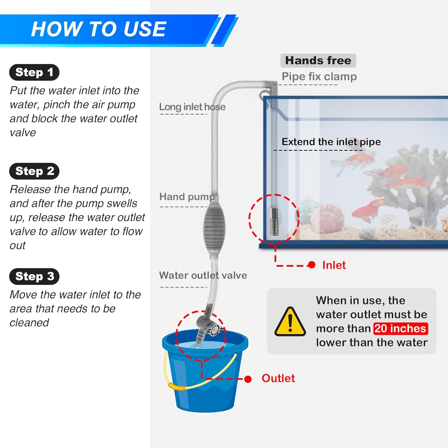 Grote aquarium aquarium sifon  - Planted Aquarium Tools recensie en prijs
