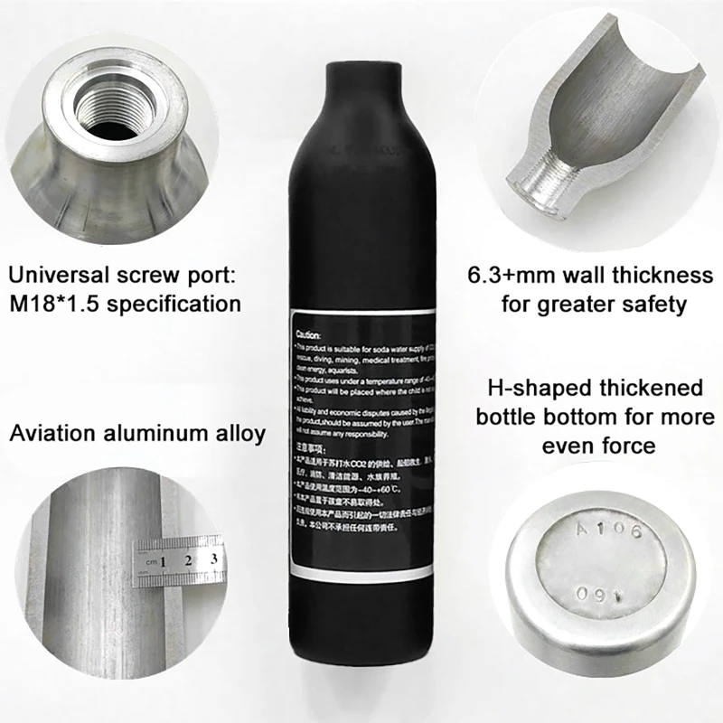 Hogedruk Fles Draad M18 * 1.5  - Planted Aquarium Co2 recensie en prijs